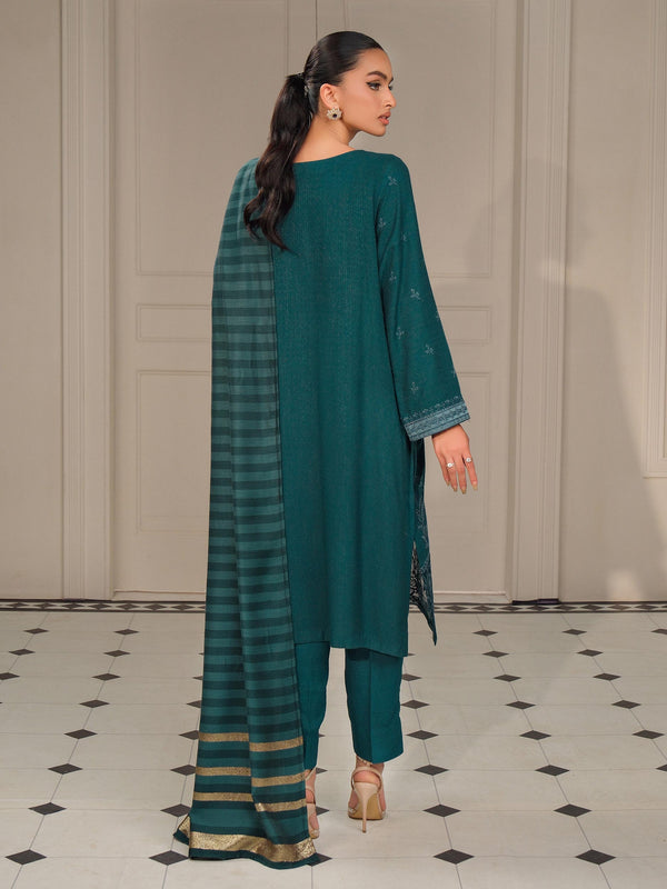 Limelight 3 Piece Karandi Suit-Embroidered (Unstitched) Green