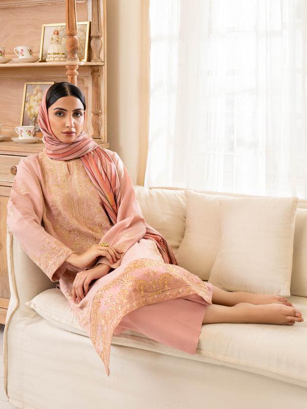 limelight 3 Piece Karandi Suit-Embroidered (Unstitched)