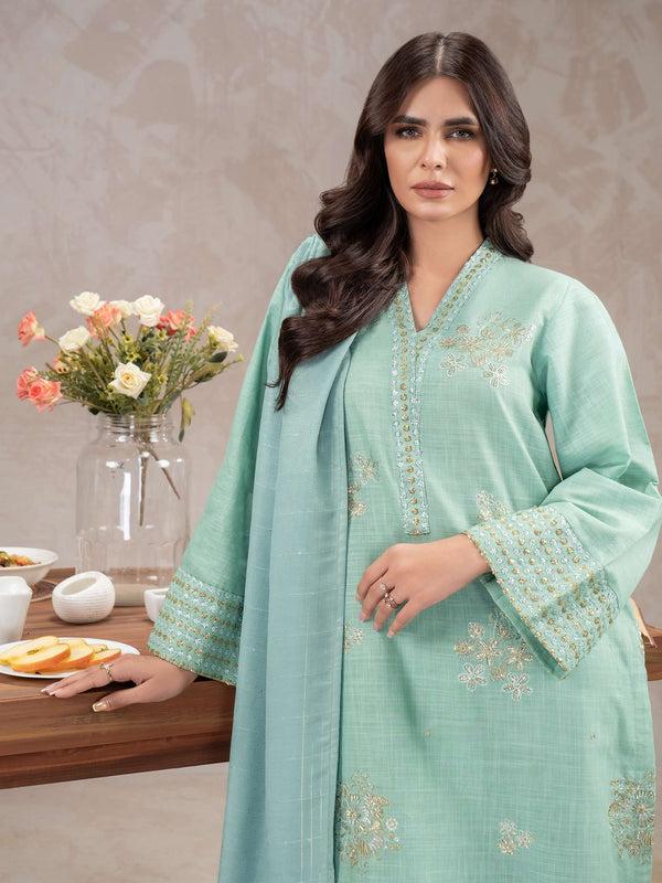Limelight 3 Piece Khaddar Suit-Embroidered (Unstitched)