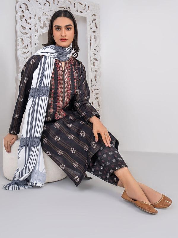 Limelight 3 Piece Khaddar Suit-Embroidered (Unstitched)