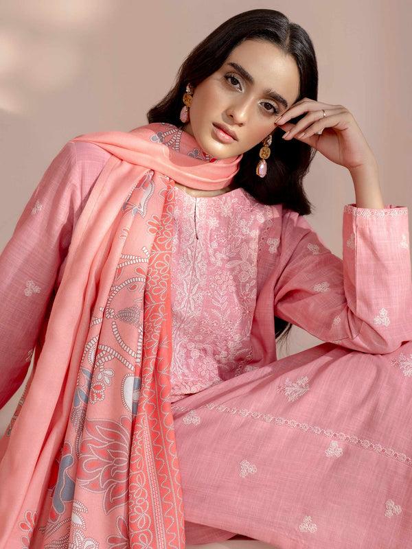 Limelight 3 Piece Khaddar Suit-Embroidered (Unstitched)