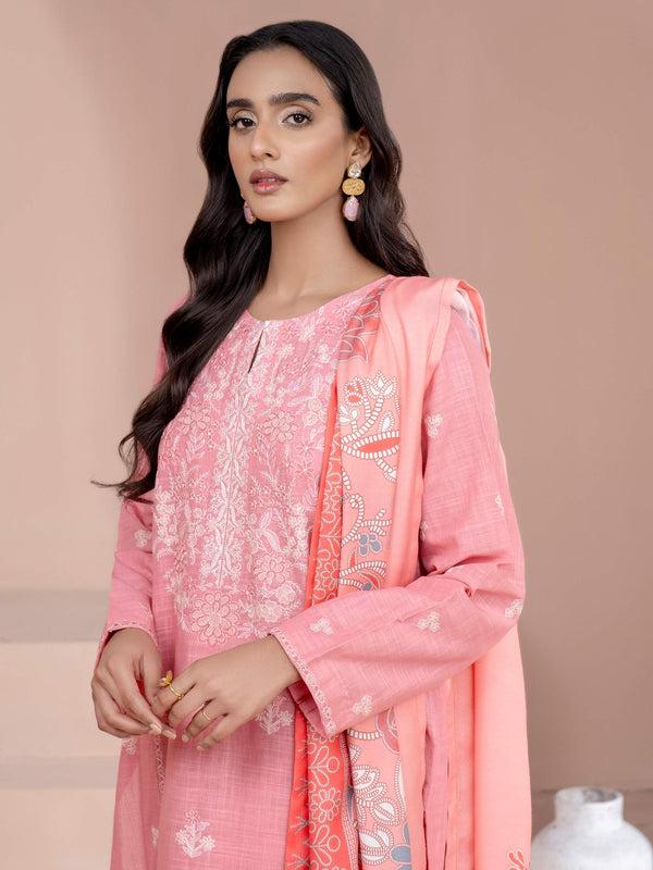 Limelight 3 Piece Khaddar Suit-Embroidered (Unstitched)