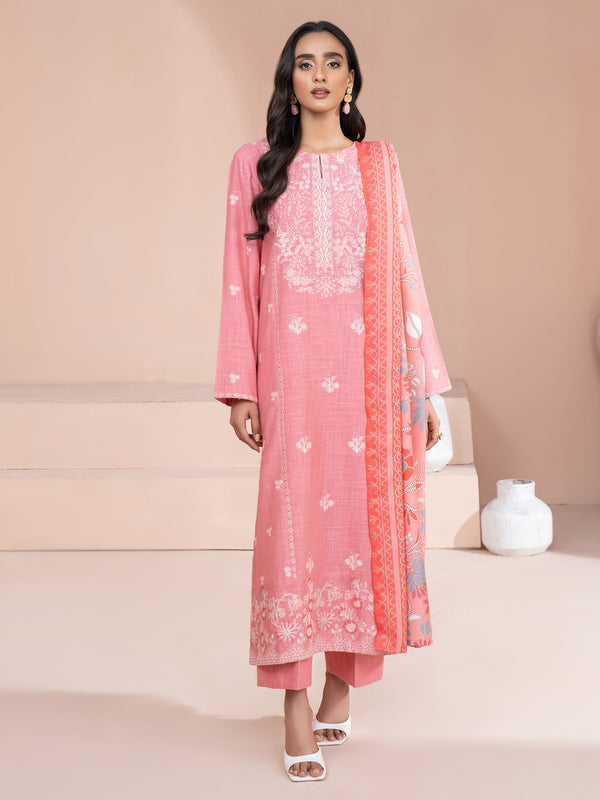 Limelight 3 Piece Khaddar Suit-Embroidered (Unstitched)