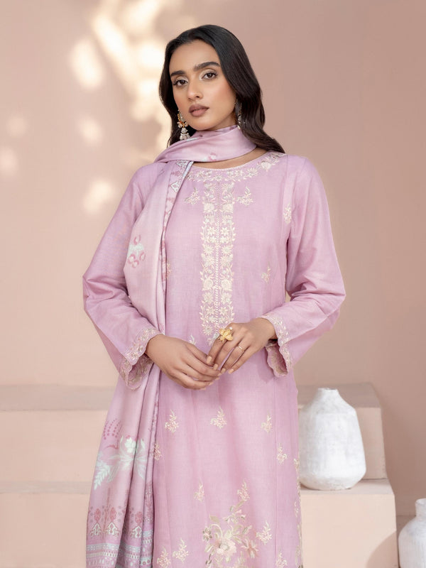 Limelight 3 Piece Khaddar Suit-Embroidered (Unstitched)