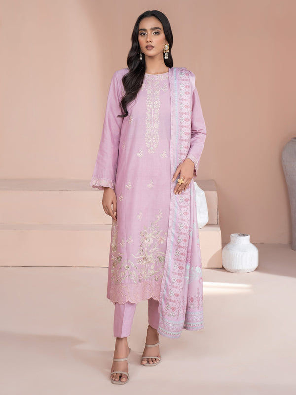 Limelight 3 Piece Khaddar Suit-Embroidered (Unstitched)