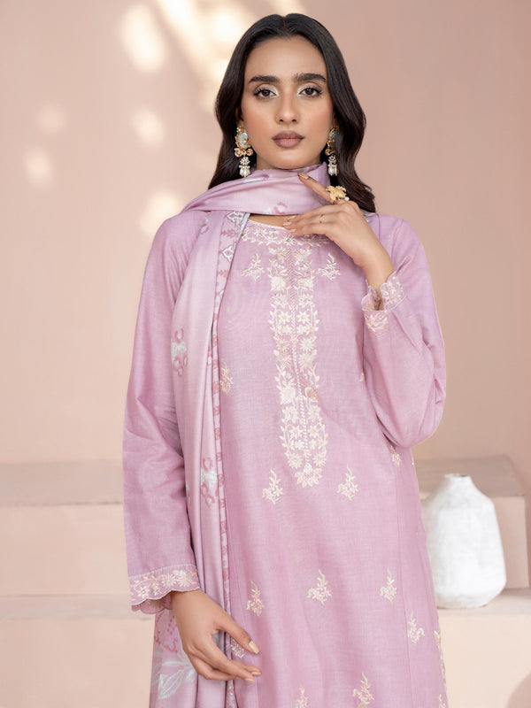 Limelight 3 Piece Khaddar Suit-Embroidered (Unstitched)