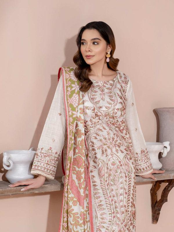 Limelight 3 Piece Khaddar Suit-Embroidered (Unstitched)