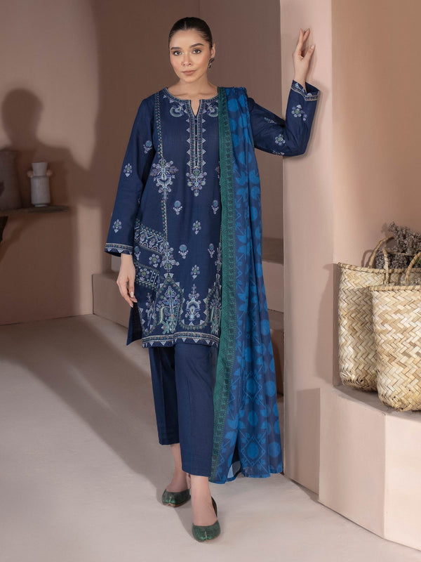 Limelight 3 Piece Khaddar Suit-Embroidered (Unstitched)