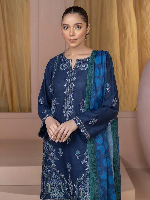 Limelight 3 Piece Khaddar Suit-Embroidered (Unstitched)