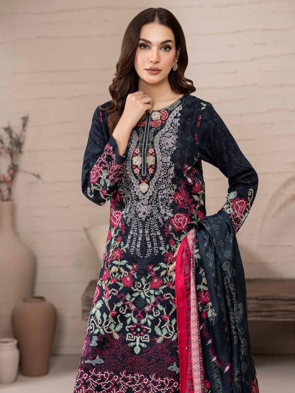 Limelight 3 Piece Khaddar Suit-Embroidered (Unstitched)