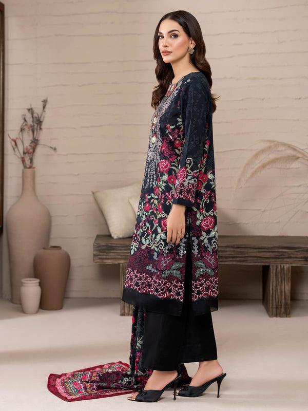 Limelight 3 Piece Khaddar Suit-Embroidered (Unstitched)
