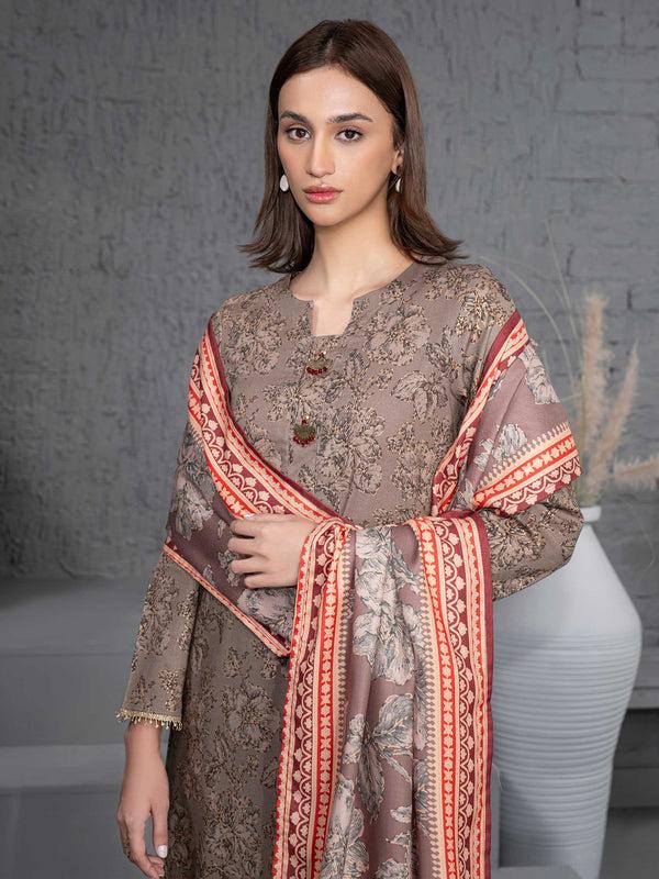 limelight 3 Piece Khaddar Suit-Paste Print (Unstitched)