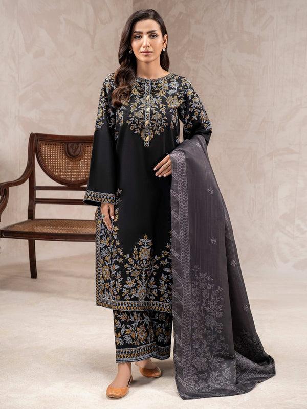 Limelight 3 Piece Khaddar Suit-Paste Print (Unstitched)