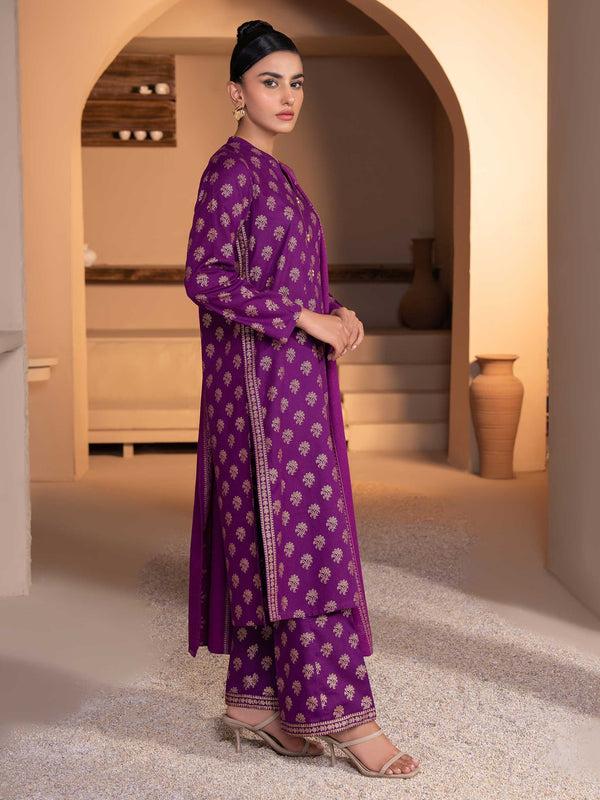 Limelight 3 Piece Khaddar Suit-Paste Print (Unstitched)