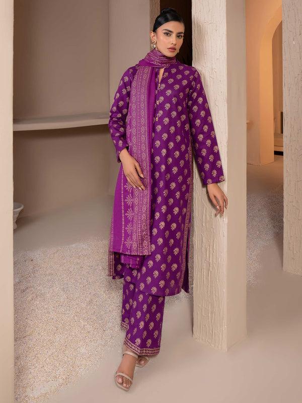 limelight 3 Piece Khaddar Suit-Paste Print (Unstitched)