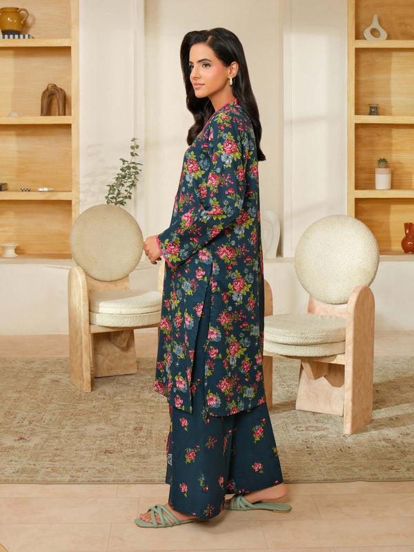 Limelight 3 Piece Khaddar Suit-Printed (Unstitched) Blue