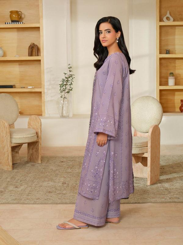 Limelight 3 Piece Khaddar Suit-Printed (Unstitched) Purple