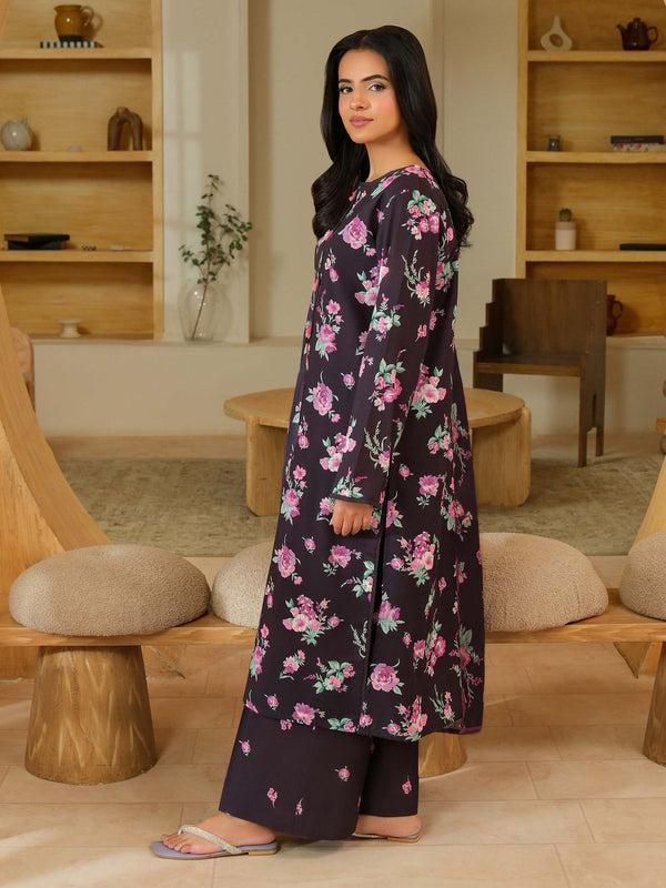Limelight 3 Piece Khaddar Suit-Printed (Unstitched) Purple