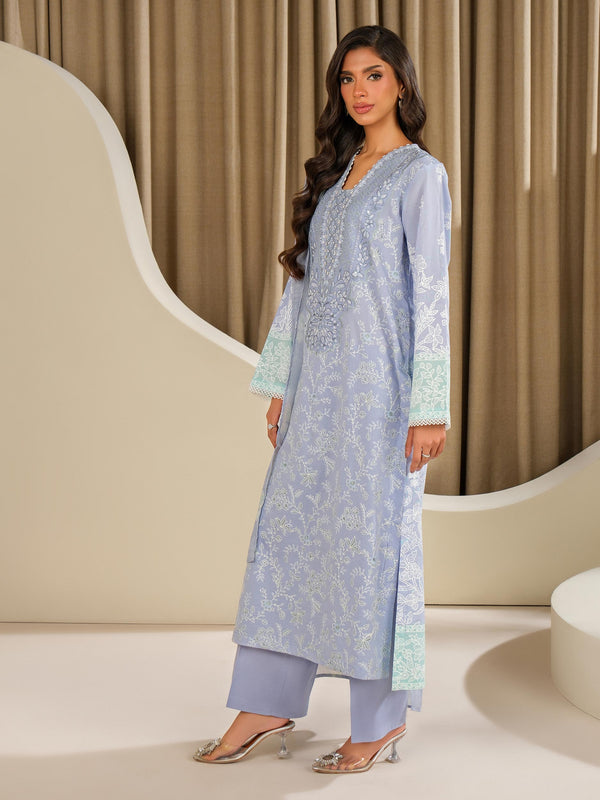 Limelight 3 Piece Lawn Suit-Embroidered (Unstitched) Blue