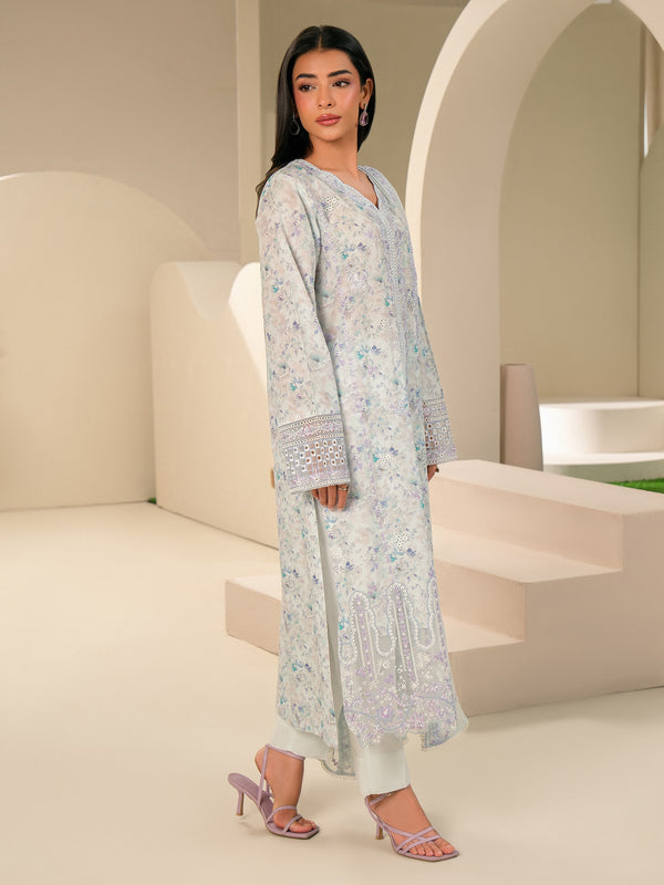 Limelight 3 Piece Lawn Suit-Embroidered (Unstitched) Sky Blue