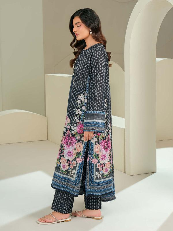 Limelight 3 Piece Lawn Suit-Printed (Unstitched) Black