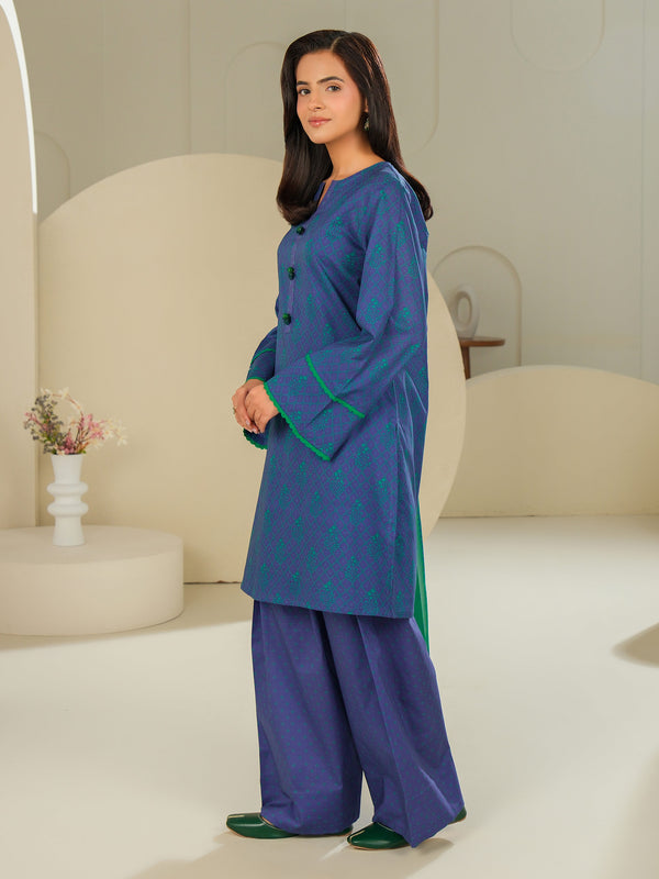 Limelight 3 Piece Lawn Suit-Printed (Unstitched) Blue