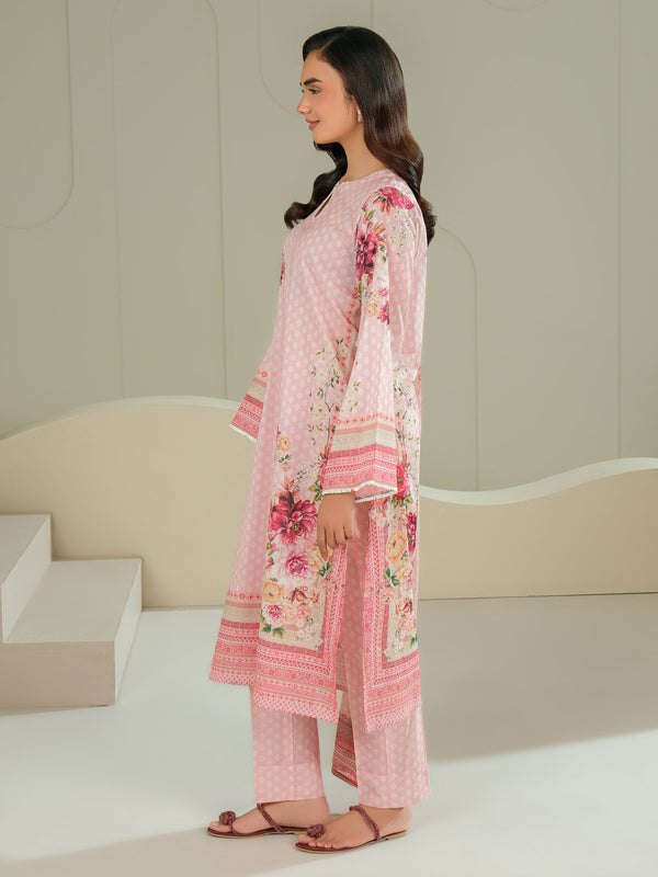 Limelight 3 Piece Lawn Suit-Printed (Unstitched) Pink