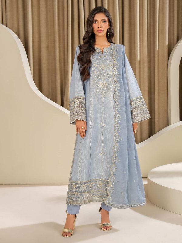 limelight 3 Piece Missouri Suit-Embroidered (Unstitched) Blue