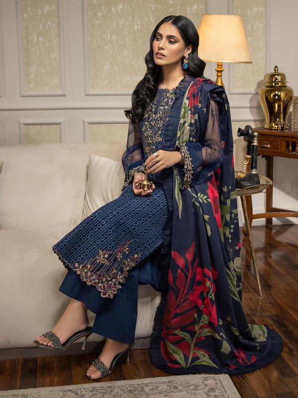 limelight 3 Piece Organza Suit-Embroidered (Unstitched)