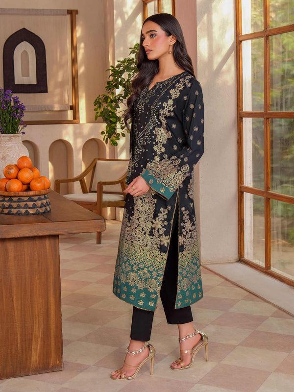 Limelight 3 Piece Satin Suit-Embroidered (Unstitched)
