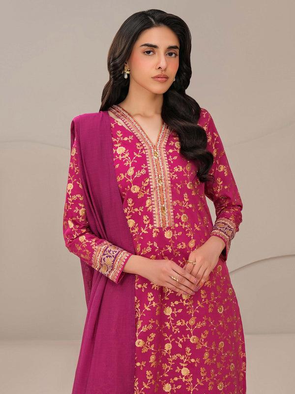 Limelight 3 Piece Satin Suit-Paste Print (Unstitched)