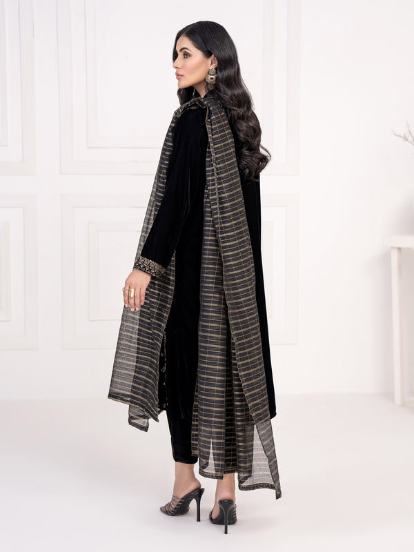 Limelight 3 Piece Velvet Suit-Embroidered(Unstitched)
