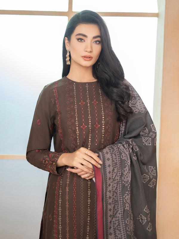 Limelight 3 Piece Winter Cotton Suit-Embroidered (Unstitched)