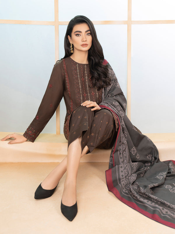 Limelight 3 Piece Winter Cotton Suit-Embroidered (Unstitched)