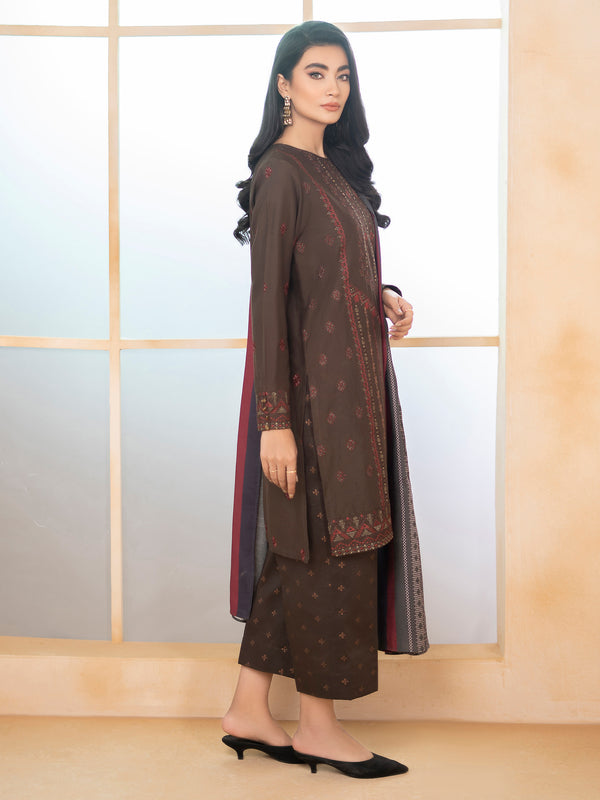 Limelight 3 Piece Winter Cotton Suit-Embroidered (Unstitched)