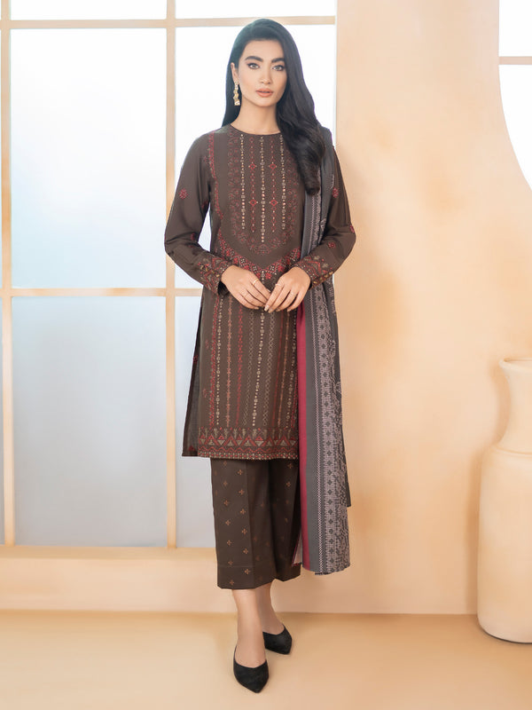 limelight 3 Piece Winter Cotton Suit-Embroidered (Unstitched)