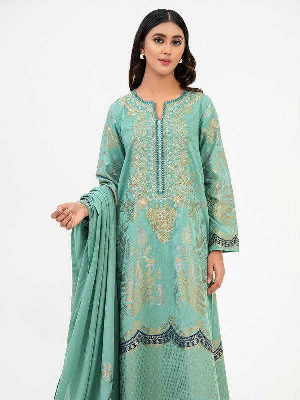 Limelight 3 Piece Winter Jacquard Suit-Embroidered(Pret)