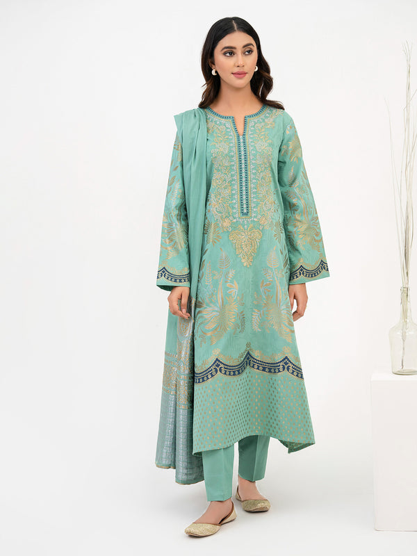 limelight 3 Piece Winter Jacquard Suit-Embroidered(Pret)