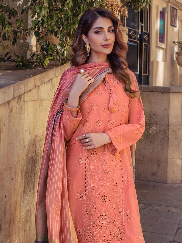 Limelight 3 Piece Yarn Dyed Suit-Embroidered (Unstitched)