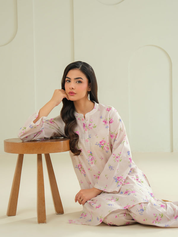 Limelight Khaddar Shirt-Printed (Unstitched) Off White