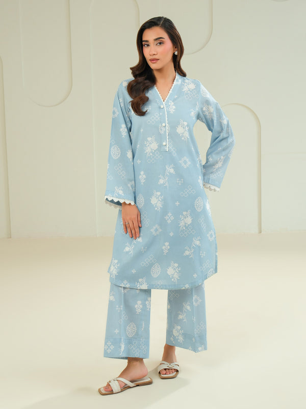 Limelight Khaddar Shirt-Printed (Unstitched) Sky Blue