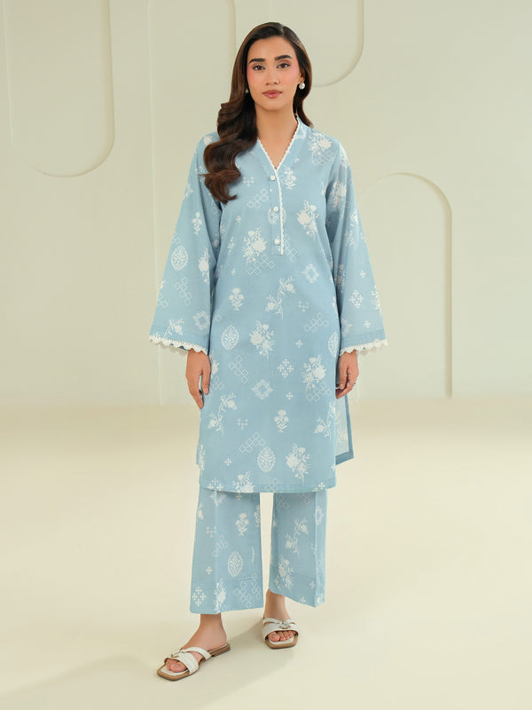 limelight Khaddar Shirt-Printed (Unstitched) Sky Blue