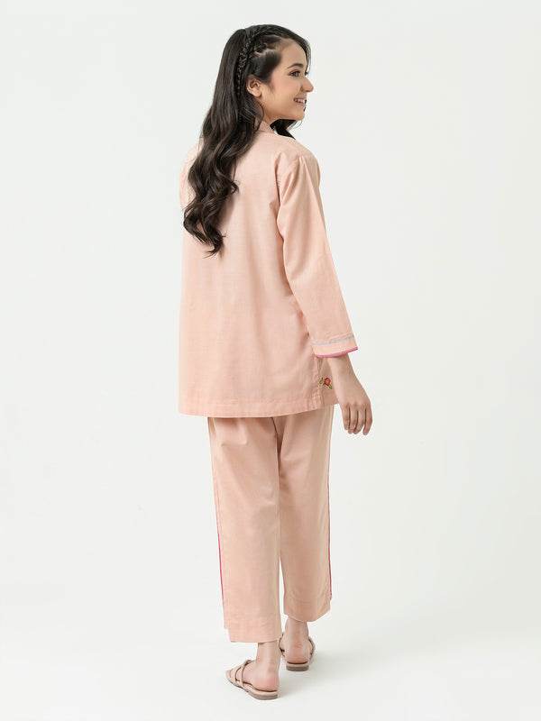 Limelight 2 Piece Cambric Suit-Embroidered (Pret)