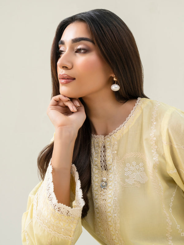 Limelight 2 Piece Cambric Suit-Embroidered (Pret)