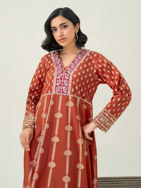 Limelight 2 Piece Cambric Suit-Embroidered (Pret)