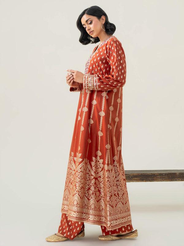 Limelight 2 Piece Cambric Suit-Embroidered (Pret)