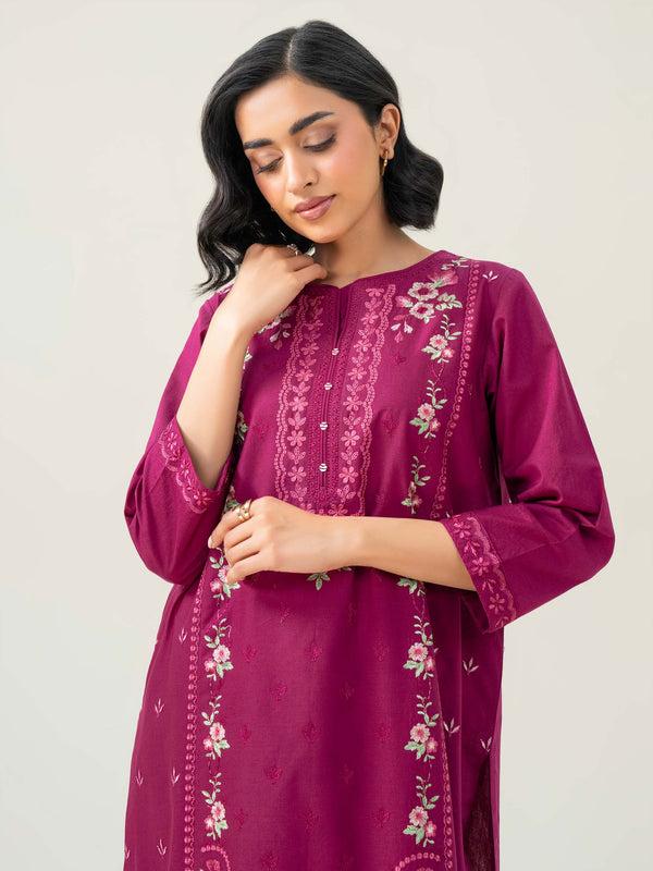 Limelight 2 Piece Cambric Suit-Embroidered (Pret)