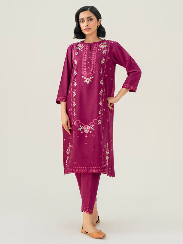 Limelight 2 Piece Cambric Suit-Embroidered (Pret)