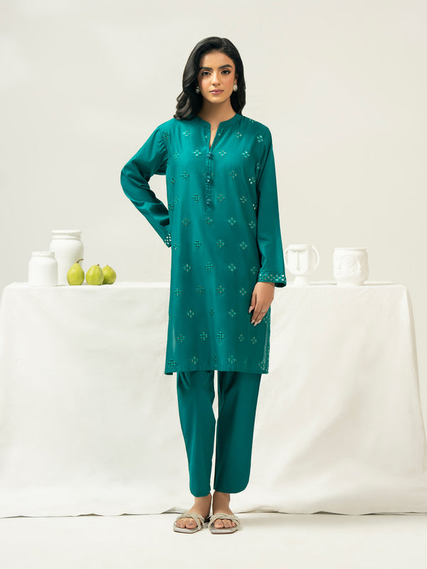 Limelight 2 Piece Cambric Suit-Embroidered (Pret)