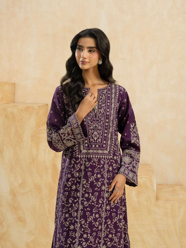 Limelight 2 Piece Cambric Suit-Embroidered (Pret)